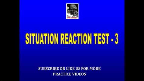Situation Reaction Test With Answers For Ssb PDF