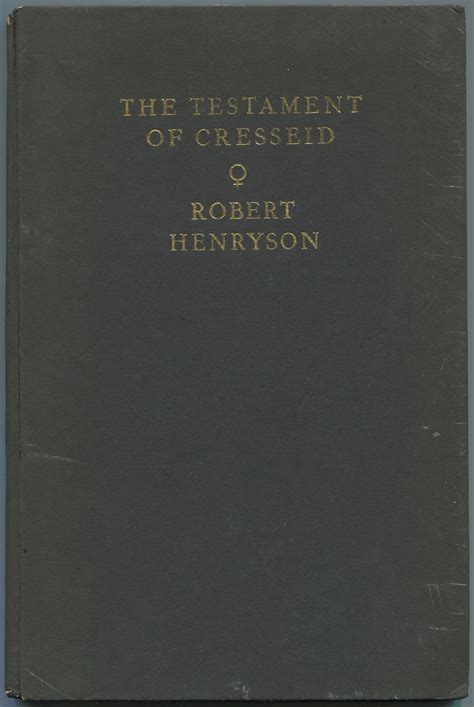 Situational Poetics in Robert Henrysons The Testament of Cresseid Reader