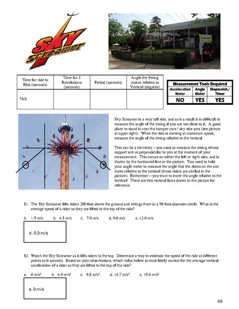 Six Flags Physics Answers Superman Reader