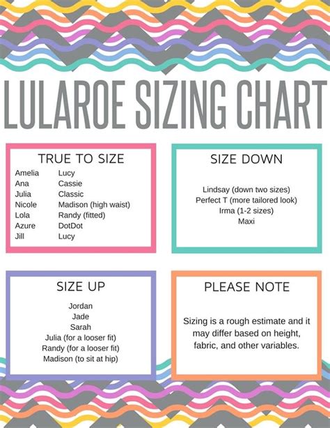 Sizing Chart For Lularoe