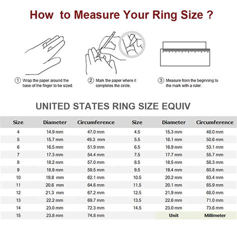 Sizing Chart For Rings
