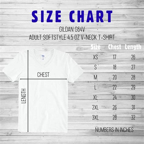 Sizing Chart for Round Neck Men's T-Shirts