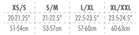 Skateboard Helmet Sizes Chart