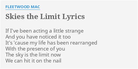 Skies the Limit Lyrics: A Soaring Anthem of Inspiration