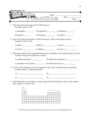 Skill Practice 19 Ionic Bonding Answers PDF