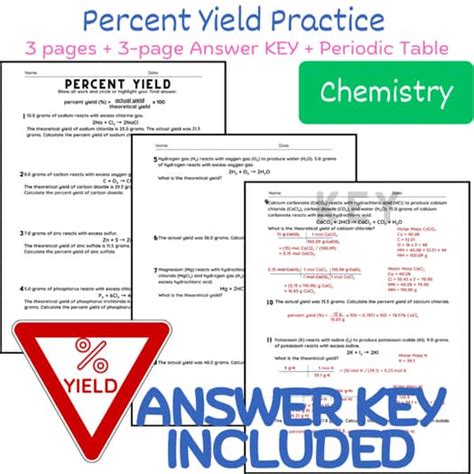 Skill Practice 34 Percent Yield Answers Doc