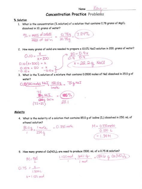 Skill Practice 39 Concentration Answers Doc