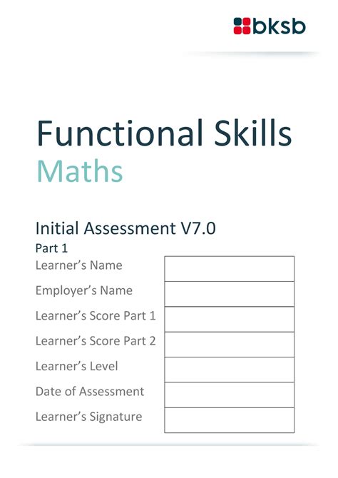 Skills Builder Maths Initial Assessment Answers PDF