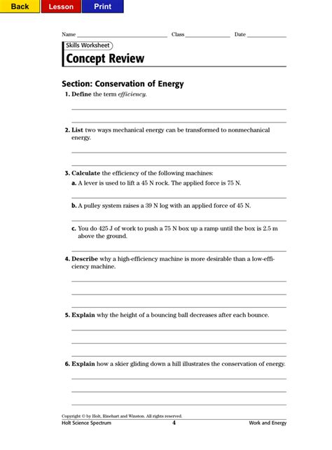 Skills Concept Review Section Energy Transfer Answers Doc