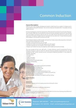 Skills For Care Common Induction Standards Answer PDF