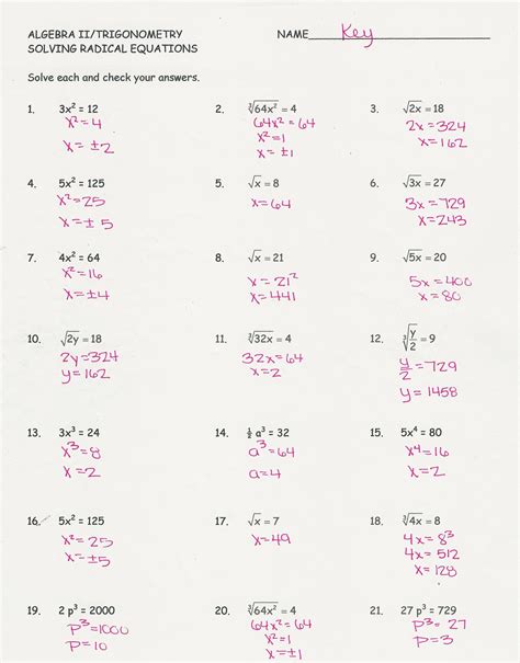Skills Practice Algebra 1 Radical Expression Answers Kindle Editon