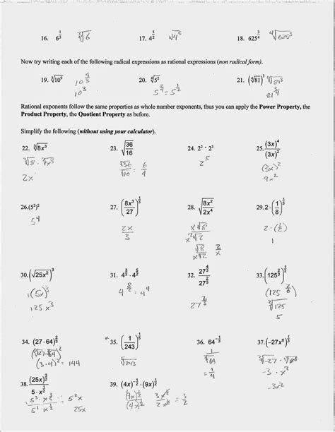 Skills Practice Algebra 1 Radical Expression Answers Kindle Editon