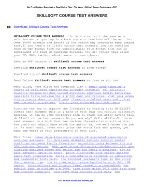 Skillsoft Course Test Answers Kindle Editon