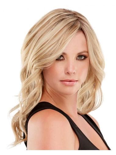 Sleek Blonde Wavy Long Remy Human Lace Wigs