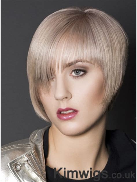 Sleek Straight Boycuts Blonde Short Wigs