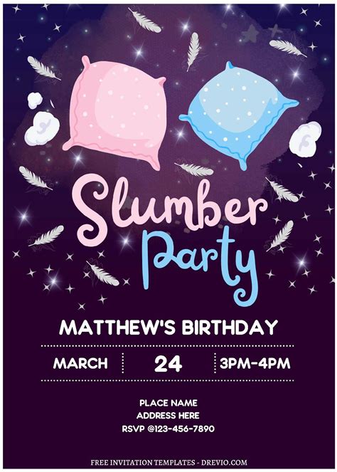 Sleepover Party Invitations Free Templates