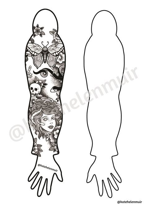 Sleeve Tattoo Template