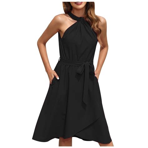 Sleeveless Wrap Dress with Tie Waist: