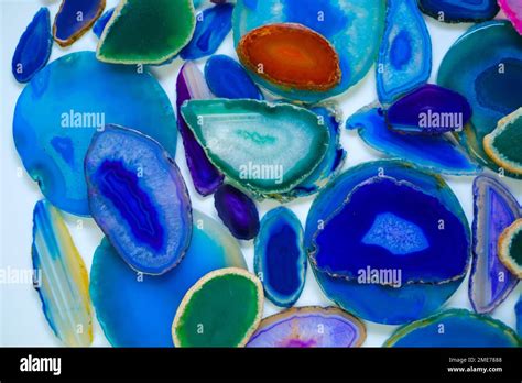 Sliced Agates: An Earthly Tapestry of Colors and Textures