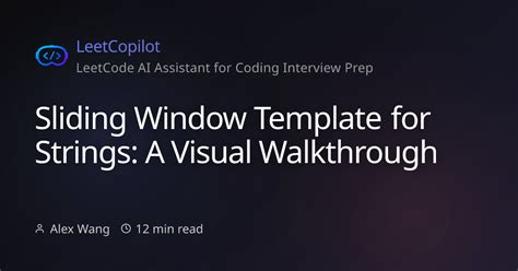 Sliding Window Template