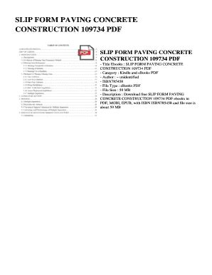 Slip Form Paving Concrete Construction 109734 PDF Kindle Editon