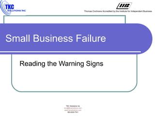 Small Business Failure Tkc Solutions Kindle Editon