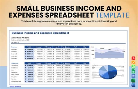 Small Business Income And Expenditure Template Excel