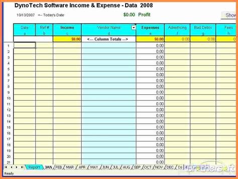 Small Business Tax Spreadsheet Template Free