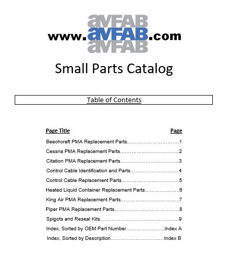Small Parts Catalog