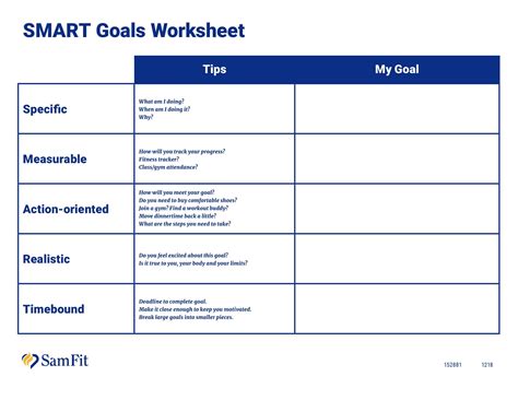 Smart Goals Template Xls