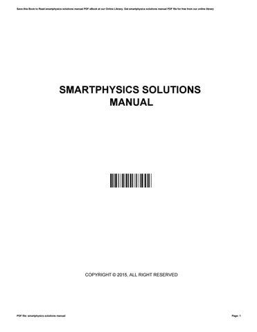 Smartphysics solution Ebook Kindle Editon