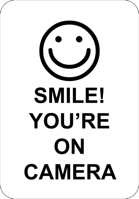 Smile You're On Camera Sign Printable Free