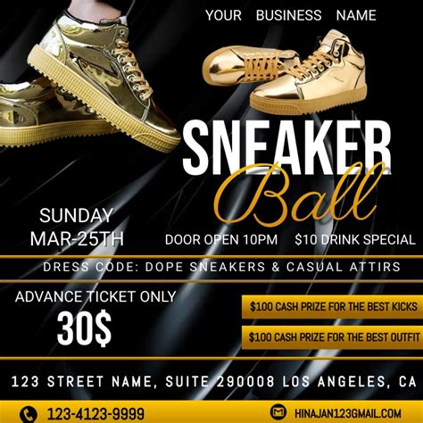 Sneaker Ball Flyer Template Free