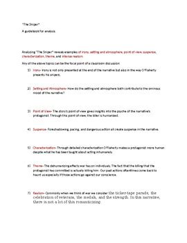 Sniper Short Story Answer Key PDF