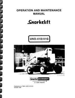 Snorkel Uno 41d Troubleshooting Manual Ebook Kindle Editon