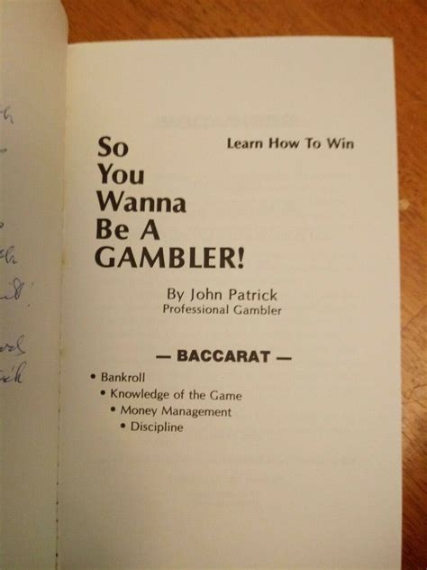 So You Wanna Be a Gambler Baccarat Doc