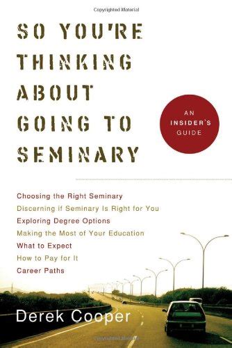 So You re Thinking about Going to Seminary An Insider s Guide Kindle Editon