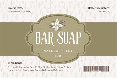 Soap Label Templates Free Download