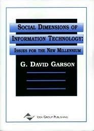 Social Dimensions of Information Technology Issues for the New Millennium PDF