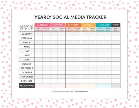Social Media Tracking Template