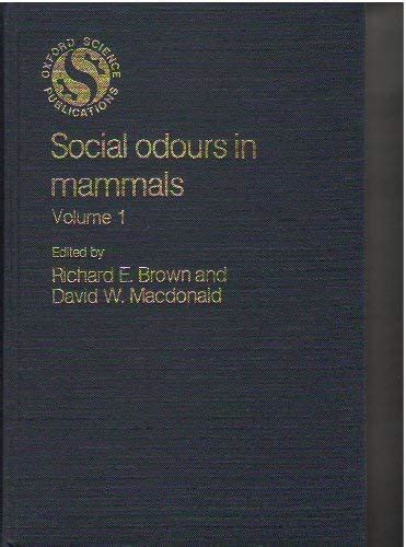 Social Odours in Mammals Volume I Epub