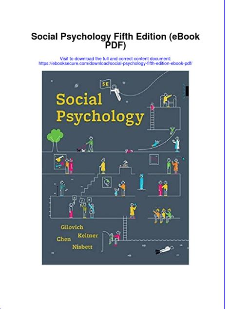 Social Psychology Fifth Edition Reader