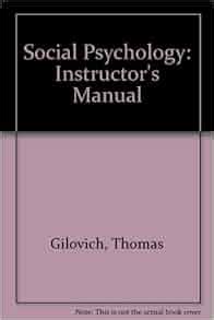 Social Psychology Instructor s Manual Doc