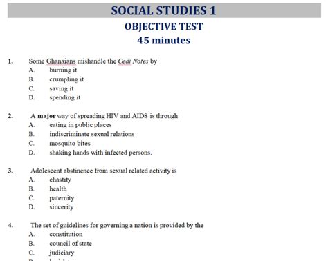 Social Studies Past Paper Answer Pdf Epub