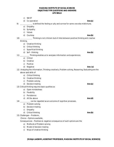 Social Work Objective Type Questions And Answers Epub