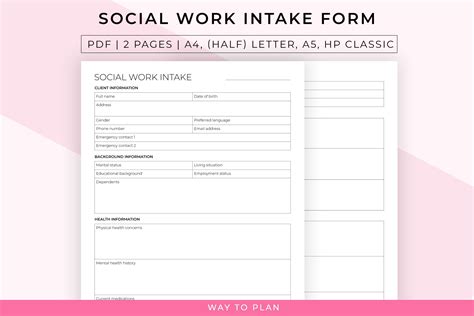 Social Worker Intake Form Ebook Kindle Editon