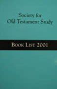 Society For Old Testament Study Book List 2001 PDF