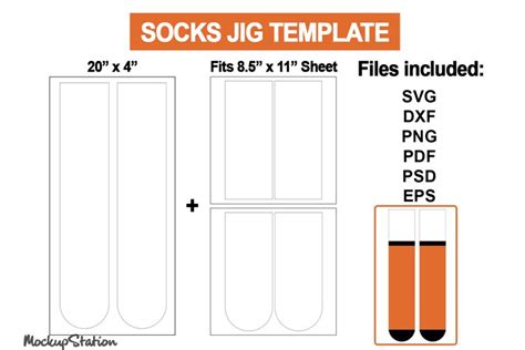Sock Sublimation Template