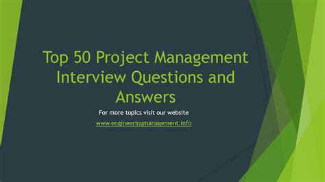 Software Project Management Interview Questions And Answers PDF