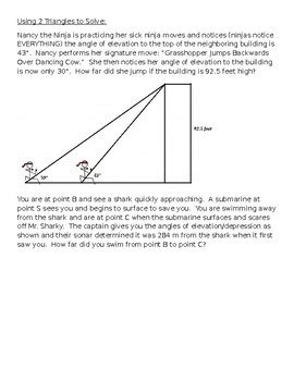 Sohcahtoa Word Problems And Solutions Doc